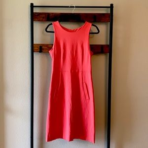 Banana Republic Mad Men Peach/Coral Dress size 6 with pockets